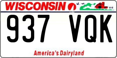 WI license plate 937VQK