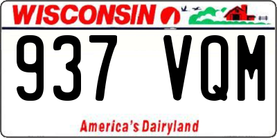 WI license plate 937VQM
