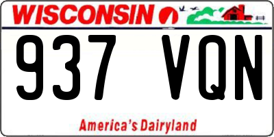 WI license plate 937VQN