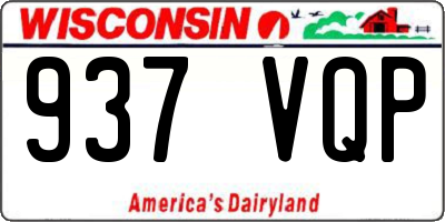 WI license plate 937VQP
