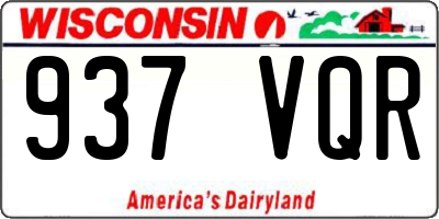 WI license plate 937VQR