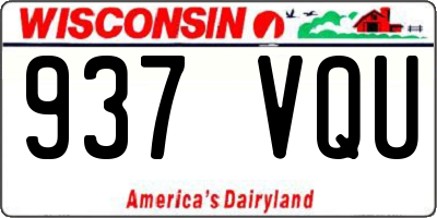 WI license plate 937VQU