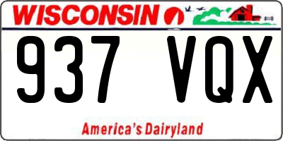 WI license plate 937VQX