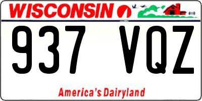 WI license plate 937VQZ
