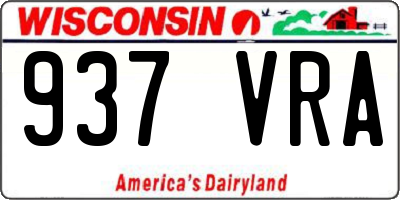 WI license plate 937VRA