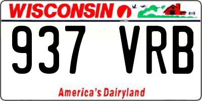 WI license plate 937VRB