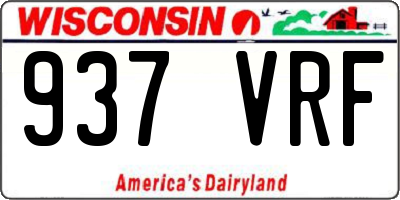 WI license plate 937VRF