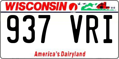 WI license plate 937VRI