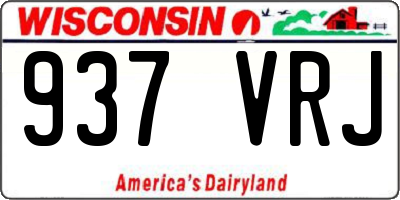 WI license plate 937VRJ