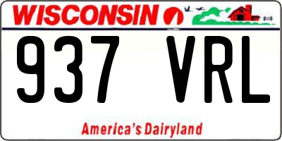 WI license plate 937VRL