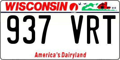 WI license plate 937VRT