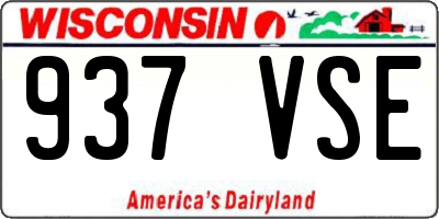 WI license plate 937VSE