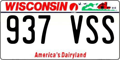 WI license plate 937VSS