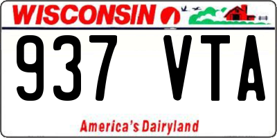 WI license plate 937VTA