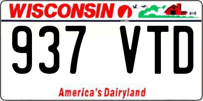 WI license plate 937VTD