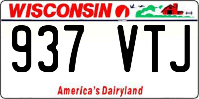 WI license plate 937VTJ