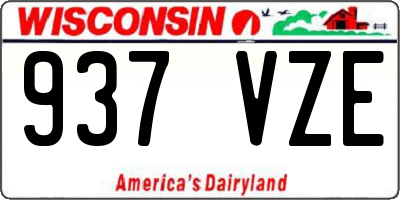 WI license plate 937VZE