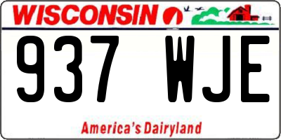 WI license plate 937WJE