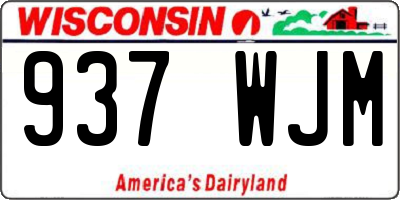 WI license plate 937WJM
