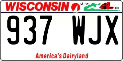 WI license plate 937WJX
