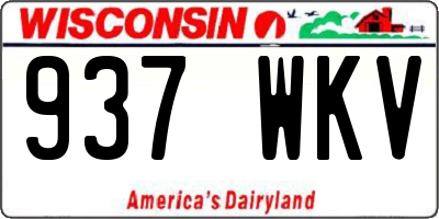 WI license plate 937WKV