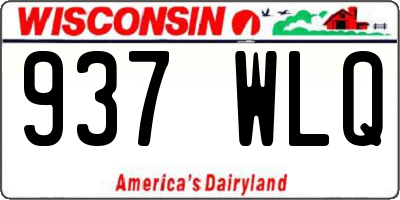 WI license plate 937WLQ