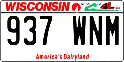 WI license plate 937WNM
