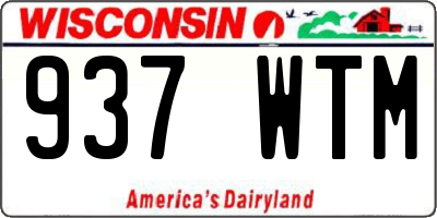 WI license plate 937WTM