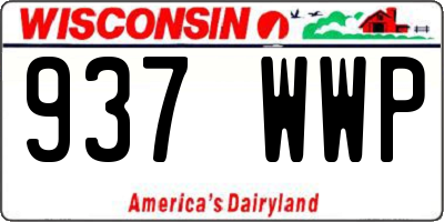 WI license plate 937WWP