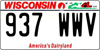 WI license plate 937WWV