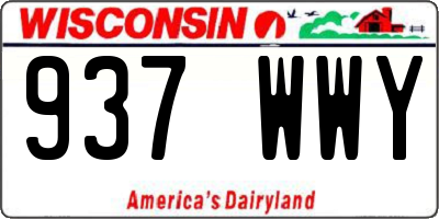 WI license plate 937WWY