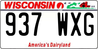 WI license plate 937WXG