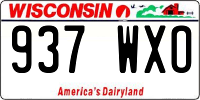 WI license plate 937WXO