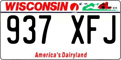 WI license plate 937XFJ