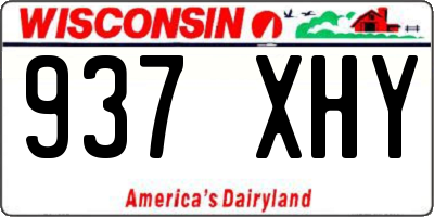 WI license plate 937XHY
