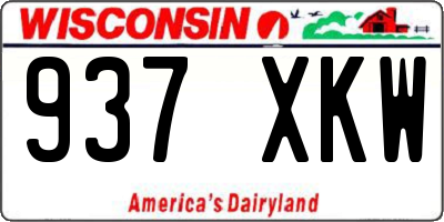 WI license plate 937XKW