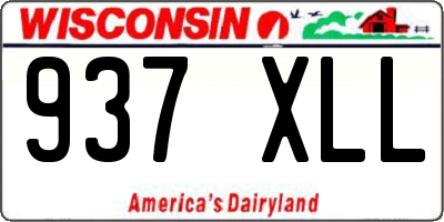 WI license plate 937XLL