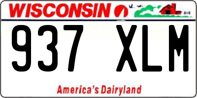 WI license plate 937XLM