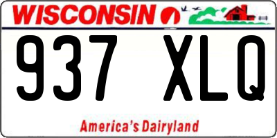 WI license plate 937XLQ