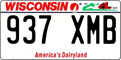 WI license plate 937XMB