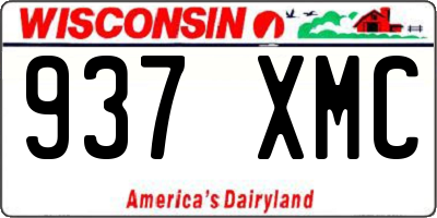 WI license plate 937XMC