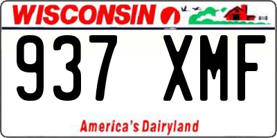 WI license plate 937XMF