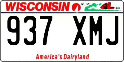 WI license plate 937XMJ