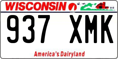 WI license plate 937XMK