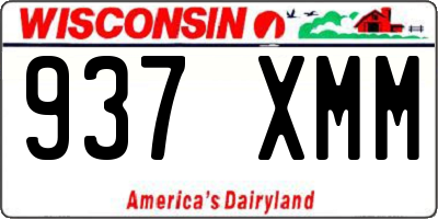 WI license plate 937XMM