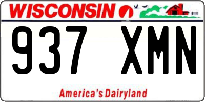 WI license plate 937XMN