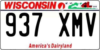 WI license plate 937XMV