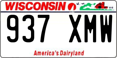 WI license plate 937XMW