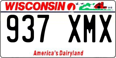 WI license plate 937XMX
