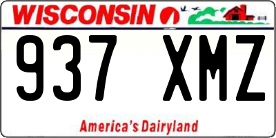 WI license plate 937XMZ